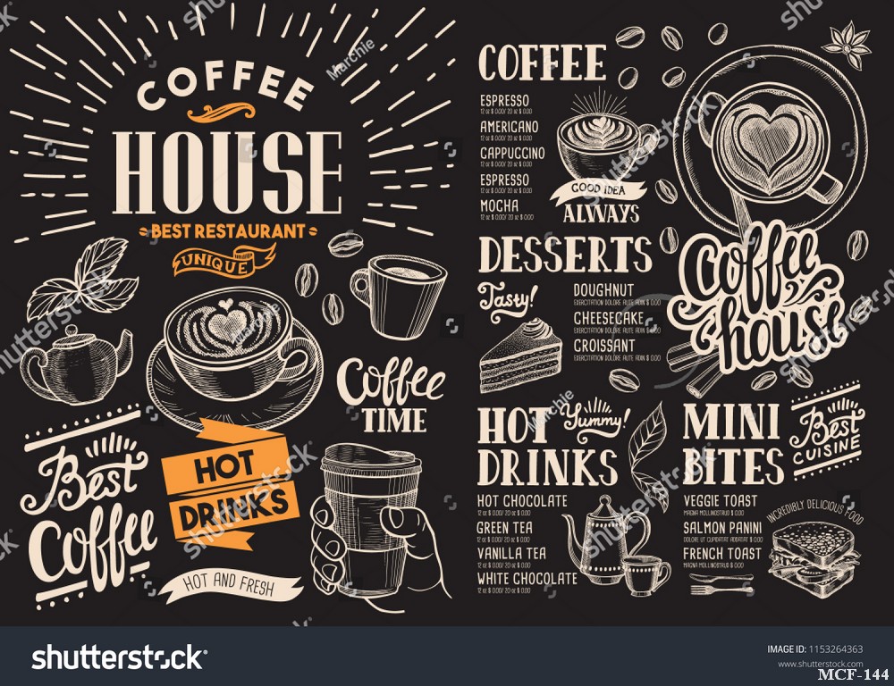 Tranh dán tường quán cà phê MCF-144